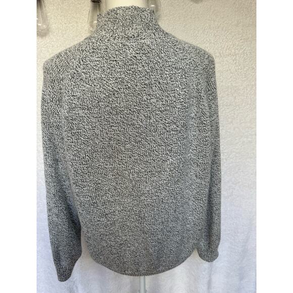 Rebecca Malone Turtle Neck Knitted Sweater Gray White Blend Acrylic Women's XL - Picture 7 of 9